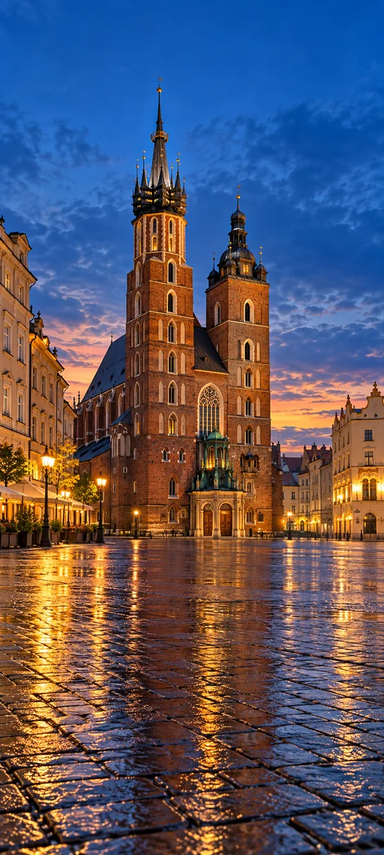 Kraków o zmierzchu
